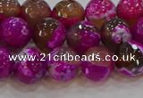 CAG9468 15.5 inches 10mm faceted round fire crackle agate beads