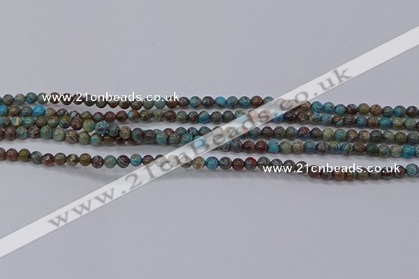 CAG9470 15.5 inches 3mm round blue crazy lace agate beads