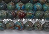 CAG9472 15.5 inches 6mm round blue crazy lace agate beads