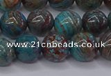 CAG9473 15.5 inches 8mm round blue crazy lace agate beads