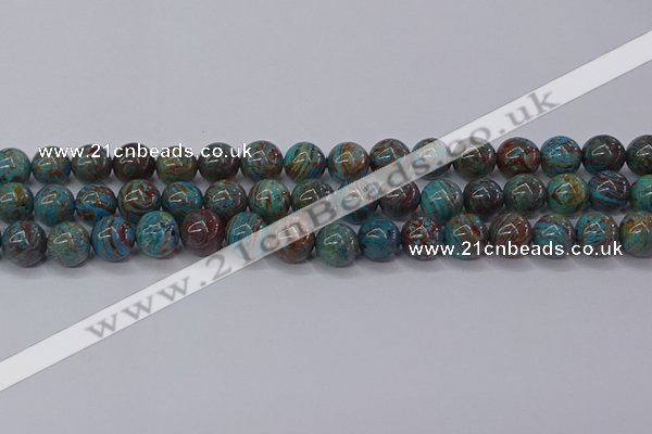 CAG9473 15.5 inches 8mm round blue crazy lace agate beads