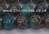 CAG9474 15.5 inches 10mm round blue crazy lace agate beads