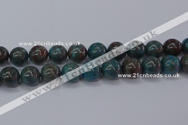 CAG9478 15.5 inches 18mm round blue crazy lace agate beads