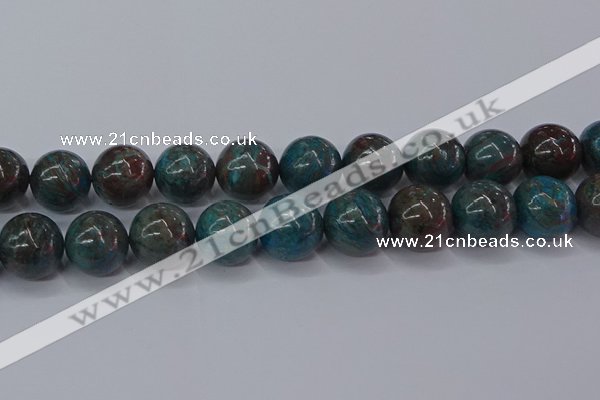 CAG9478 15.5 inches 18mm round blue crazy lace agate beads