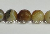 CAG948 16 inches 14mm faceted round madagascar agate gemstone beads