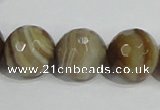 CAG950 16 inches 18mm faceted round madagascar agate gemstone beads