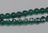 CAG953 15.5 inches 6mm round green agate gemstone beads wholesale