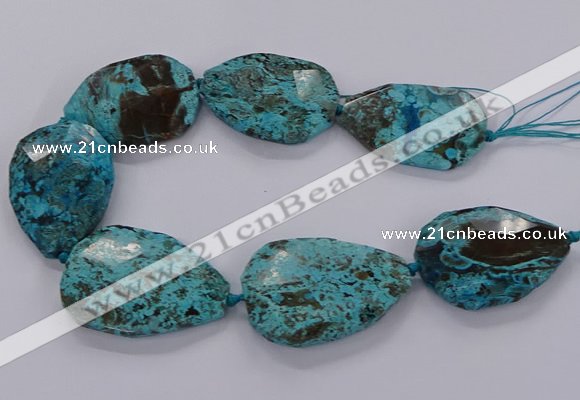 CAG9530 15.5 inches 35*50mm - 38*52mm freeform ocean agate beads