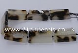 CAG9535 15.5 inches 35*55mm rectangle grey agate gemstone beads