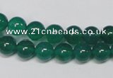 CAG954 15.5 inches 8mm round green agate gemstone beads wholesale