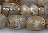 CAG9540 15.5 inches 13*18mm drum dragon veins agate beads