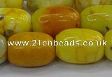 CAG9541 15.5 inches 13*18mm drum dragon veins agate beads