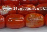 CAG9544 15.5 inches 13*18mm drum dragon veins agate beads