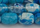 CAG9545 15.5 inches 13*18mm drum dragon veins agate beads