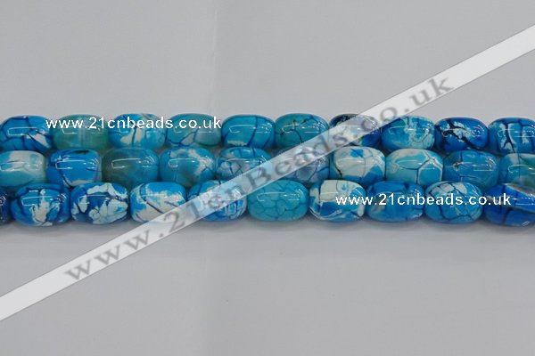 CAG9545 15.5 inches 13*18mm drum dragon veins agate beads