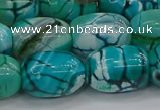 CAG9546 15.5 inches 13*18mm drum dragon veins agate beads