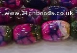 CAG9548 15.5 inches 13*18mm drum dragon veins agate beads