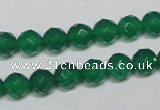 CAG955 15.5 inches 8mm faceted round green agate gemstone beads