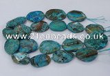 CAG9552 15.5 inches 25*35mm - 30*40mm freeform ocean agate beads