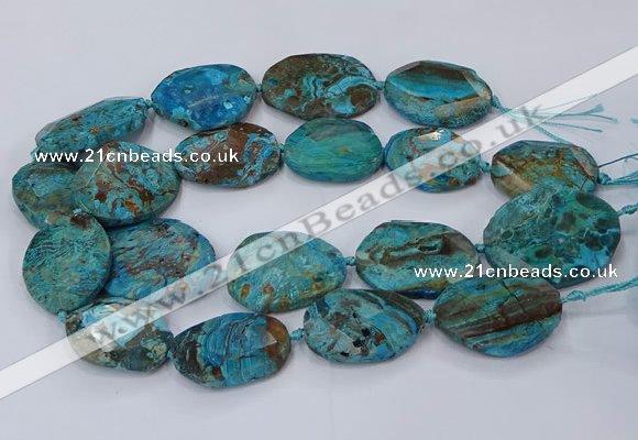 CAG9552 15.5 inches 25*35mm - 30*40mm freeform ocean agate beads