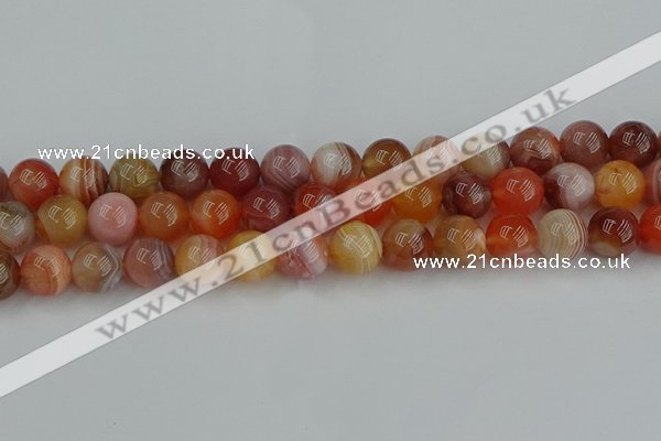 CAG9564 15.5 inches 12mm round red botswana agate gemstone beads