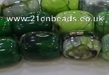 CAG9568 15.5 inches 13*18mm drum dragon veins agate beads