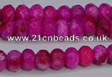 CAG9574 15.5 inches 4*6mm faceted rondelle crazy lace agate beads