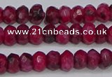 CAG9575 15.5 inches 4*6mm faceted rondelle crazy lace agate beads
