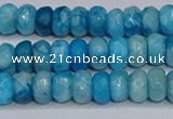 CAG9577 15.5 inches 4*6mm faceted rondelle crazy lace agate beads