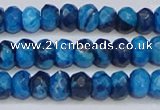 CAG9578 15.5 inches 4*6mm faceted rondelle crazy lace agate beads