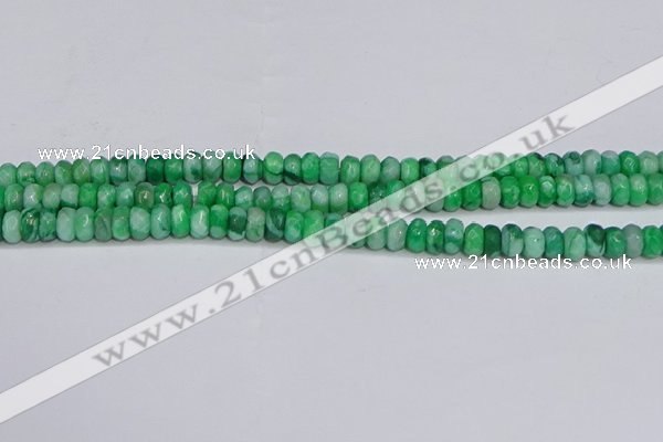 CAG9579 15.5 inches 4*6mm faceted rondelle crazy lace agate beads