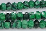 CAG9580 15.5 inches 4*6mm faceted rondelle crazy lace agate beads