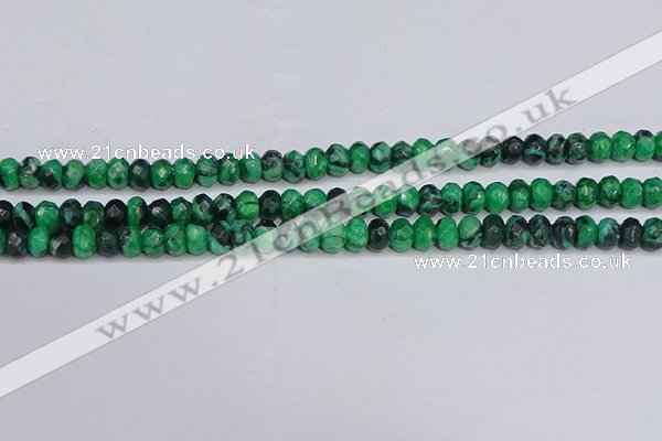 CAG9580 15.5 inches 4*6mm faceted rondelle crazy lace agate beads