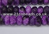 CAG9588 15.5 inches 5*8mm faceted rondelle crazy lace agate beads