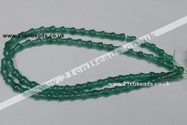 CAG959 15.5 inches 9*11mm vase-shaped green agate gemstone beads