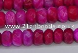 CAG9590 15.5 inches 5*8mm faceted rondelle crazy lace agate beads