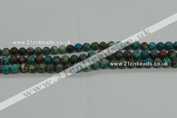 CAG9600 15.5 inches 6mm round ocean agate gemstone beads wholesale