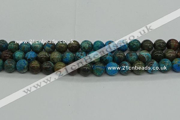 CAG9603 15.5 inches 12mm round ocean agate gemstone beads wholesale