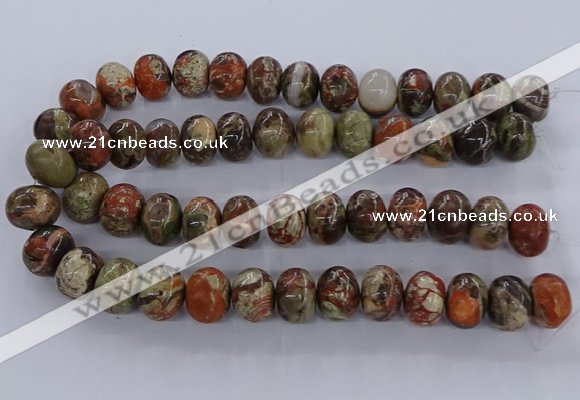 CAG9608 15.5 inches 15*20mm rondelle ocean agate gemstone beads