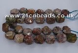 CAG9617 15.5 inches 15*25mm - 18*28mm faceted nuggets ocean agate beads