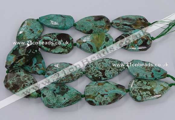 CAG9619 15.5 inches 30*45mm - 35*50mm freeform ocean agate beads