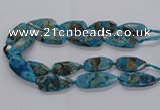 CAG9650 15.5 inches 20*40mm - 20*45mm freeform ocean agate beads