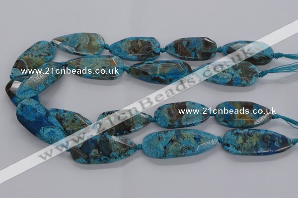 CAG9650 15.5 inches 20*40mm - 20*45mm freeform ocean agate beads