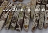 CAG9654 Top drilled 7*20mm - 9*40mm sticks ocean agate beads