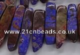 CAG9655 Top drilled 7*20mm - 9*40mm sticks ocean agate beads