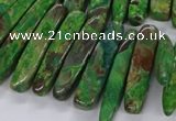 CAG9656 Top drilled 7*20mm - 9*40mm sticks ocean agate beads