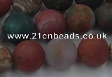 CAG9669 15.5 inches 12mm round matte ocean agate beads wholesale