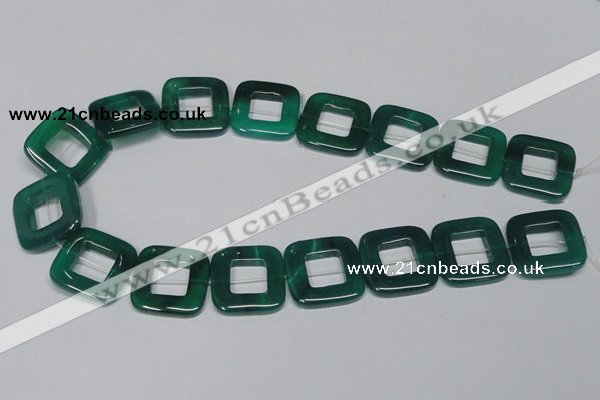 CAG968 15.5 inches 25*25mm square green agate gemstone beads wholesale