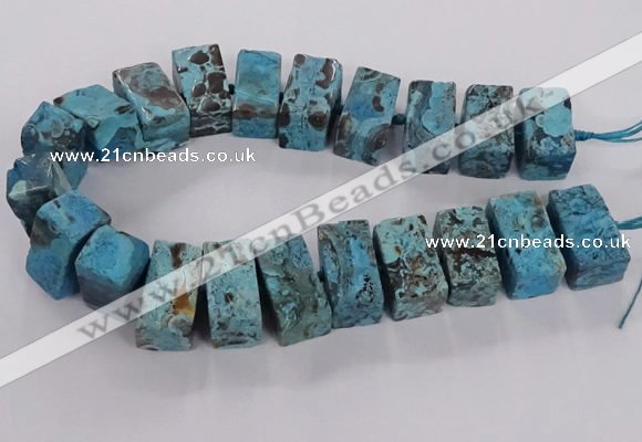 CAG9699 15.5 inches 15*28mm - 17*30mm cuboid ocean agate beads