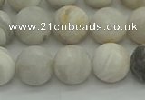 CAG9703 15.5 inches 10mm round matte grey agate beads wholesale